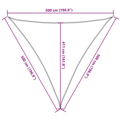 Zonnezeil 160 g/m² 5x5x5 m HDPE zwart