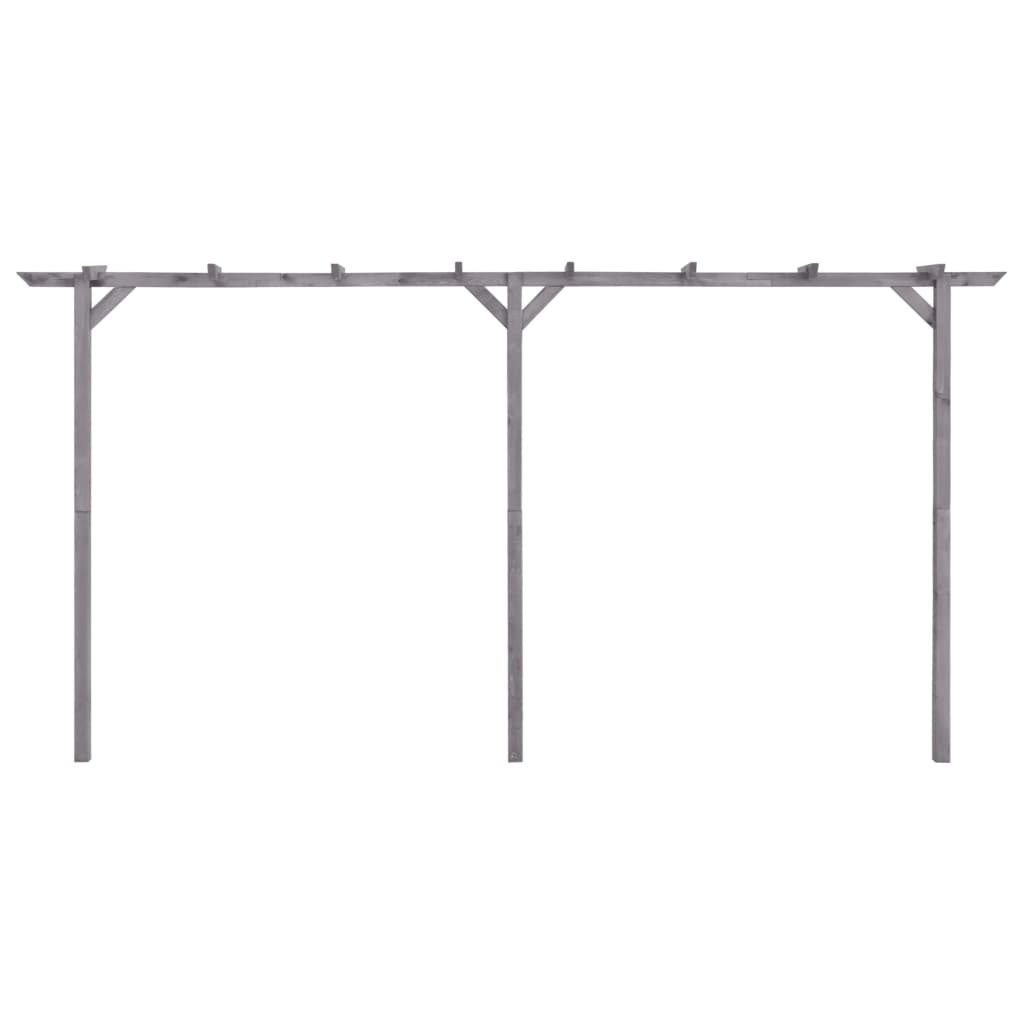 Pergola 400x40x205 cm geïmpregneerd grenenhout grijs