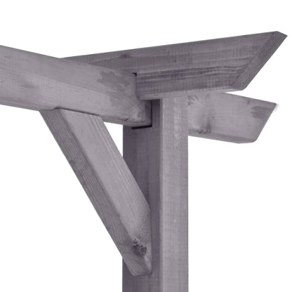 Pergola 400x40x205 cm geïmpregneerd grenenhout grijs