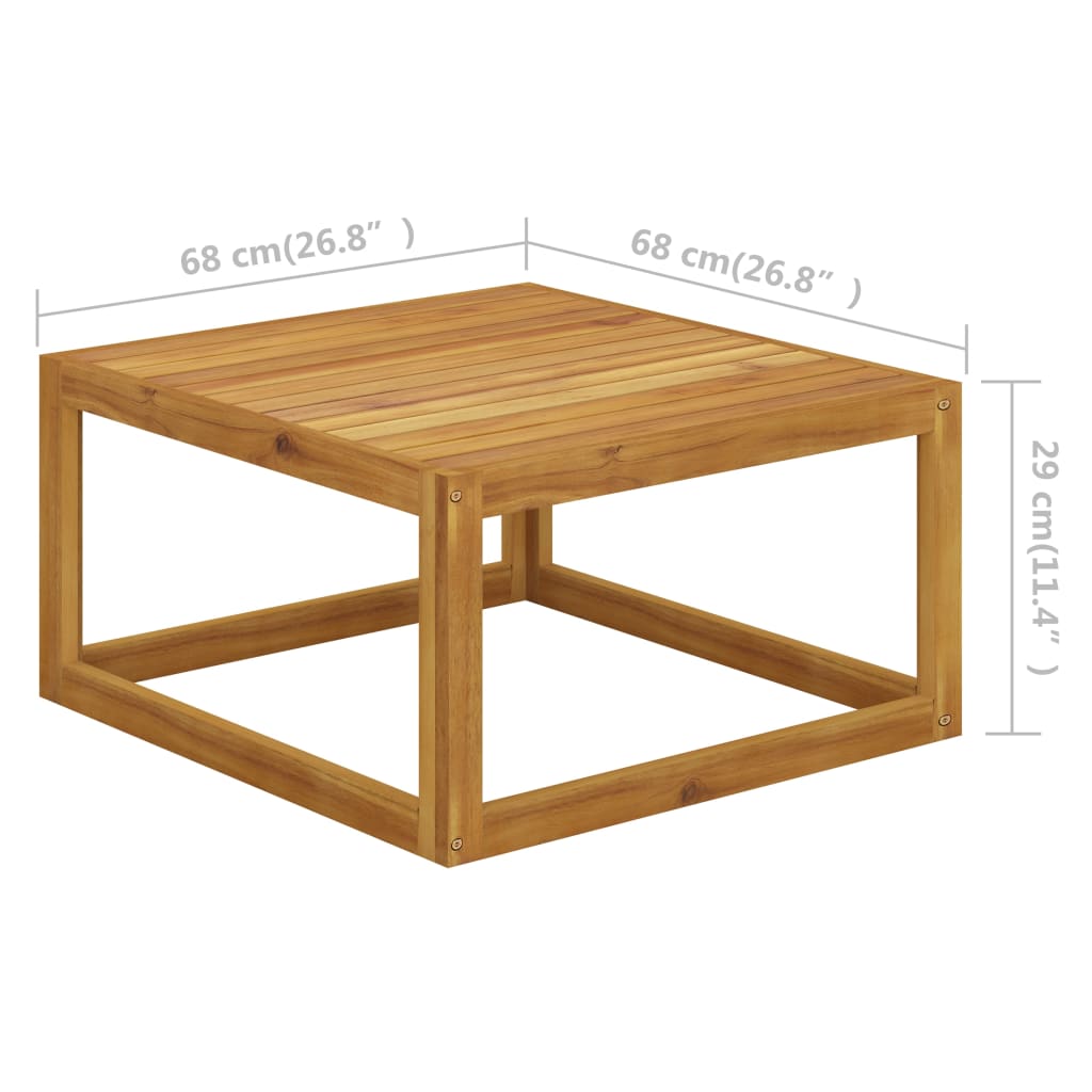 Salontafel 68x68x29 cm massief acaciahout