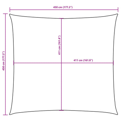 Zonnescherm vierkant 4,5x4,5 m oxford stof antracietkleurig