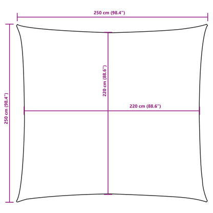 Zonnescherm vierkant 2,5x2,5 m oxford stof wit