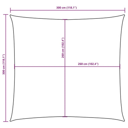 Zonnescherm vierkant 3x3 m oxford stof terracottakleurig