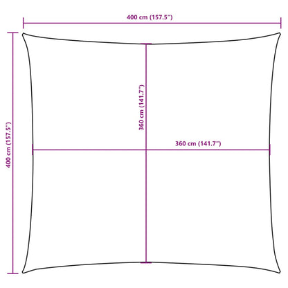 Zonnescherm vierkant 4x4 m oxford stof terracottakleurig