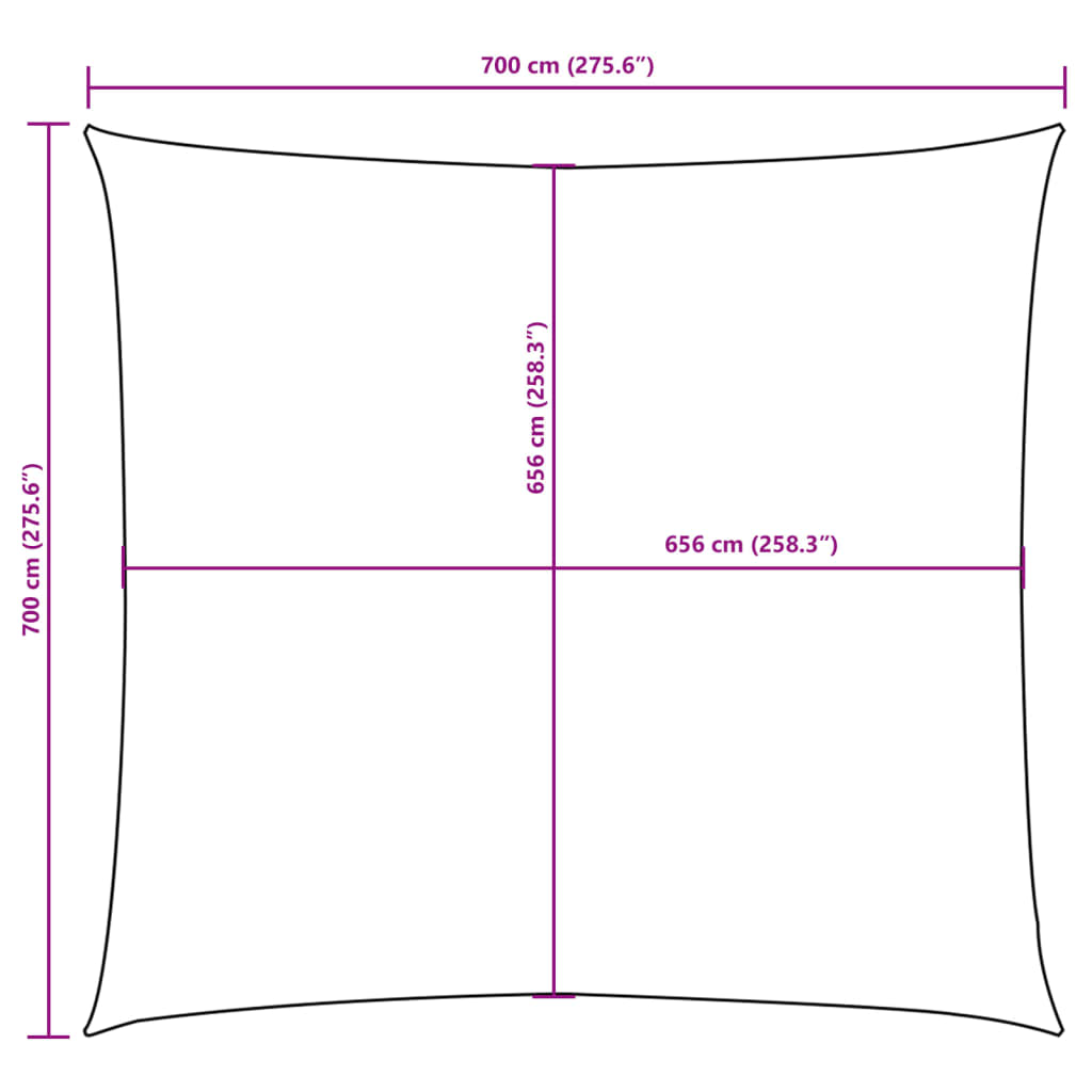 Zonnescherm vierkant 2x2 m oxford stof donkergroen