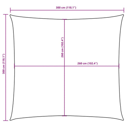 Zonnescherm vierkant 3x3 m oxford stof zwart