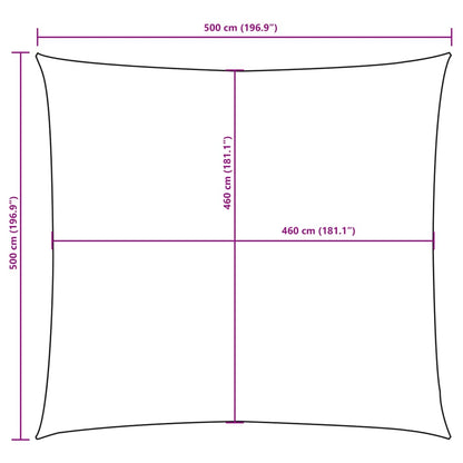 Zonnescherm vierkant 5x5 m oxford stof zwart