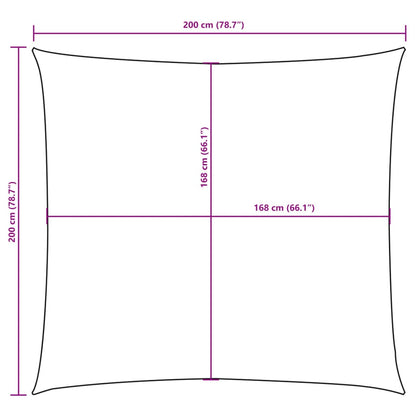 Zonnescherm vierkant 2x2 m oxford stof bruin