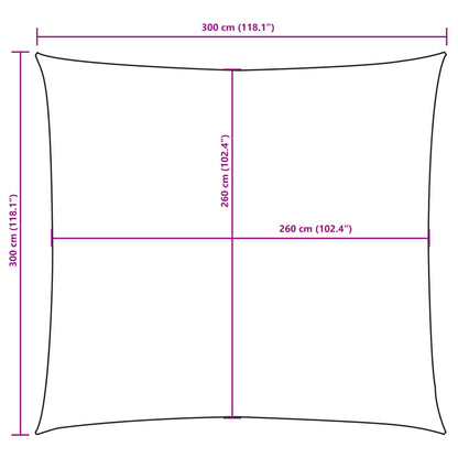 Zonnescherm vierkant 3x3 m oxford stof bruin