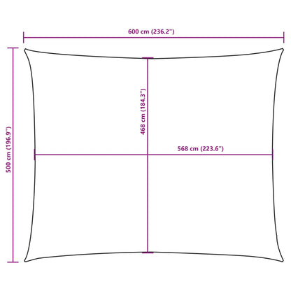 Zonnescherm rechthoekig 5x6 m oxford stof bruin