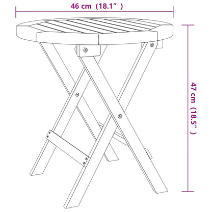 Bistrotafel Ø46x47 cm massief acaciahout