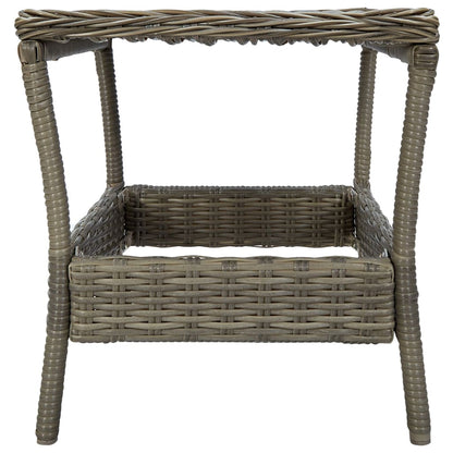 Tuintafel 45x45x46,5 cm poly rattan bruin