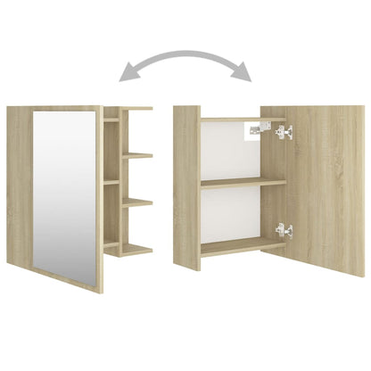 Badkamerspiegelkast 62,5x20,5x64 cm bewerkt hout sonoma eiken