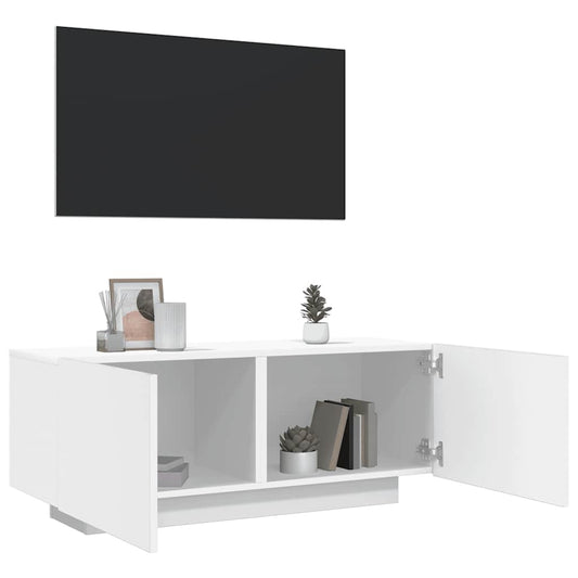 Tv-meubel 100x35x40 cm bewerkt hout wit