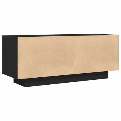 Tv-meubel 100x35x40 cm bewerkt hout zwart