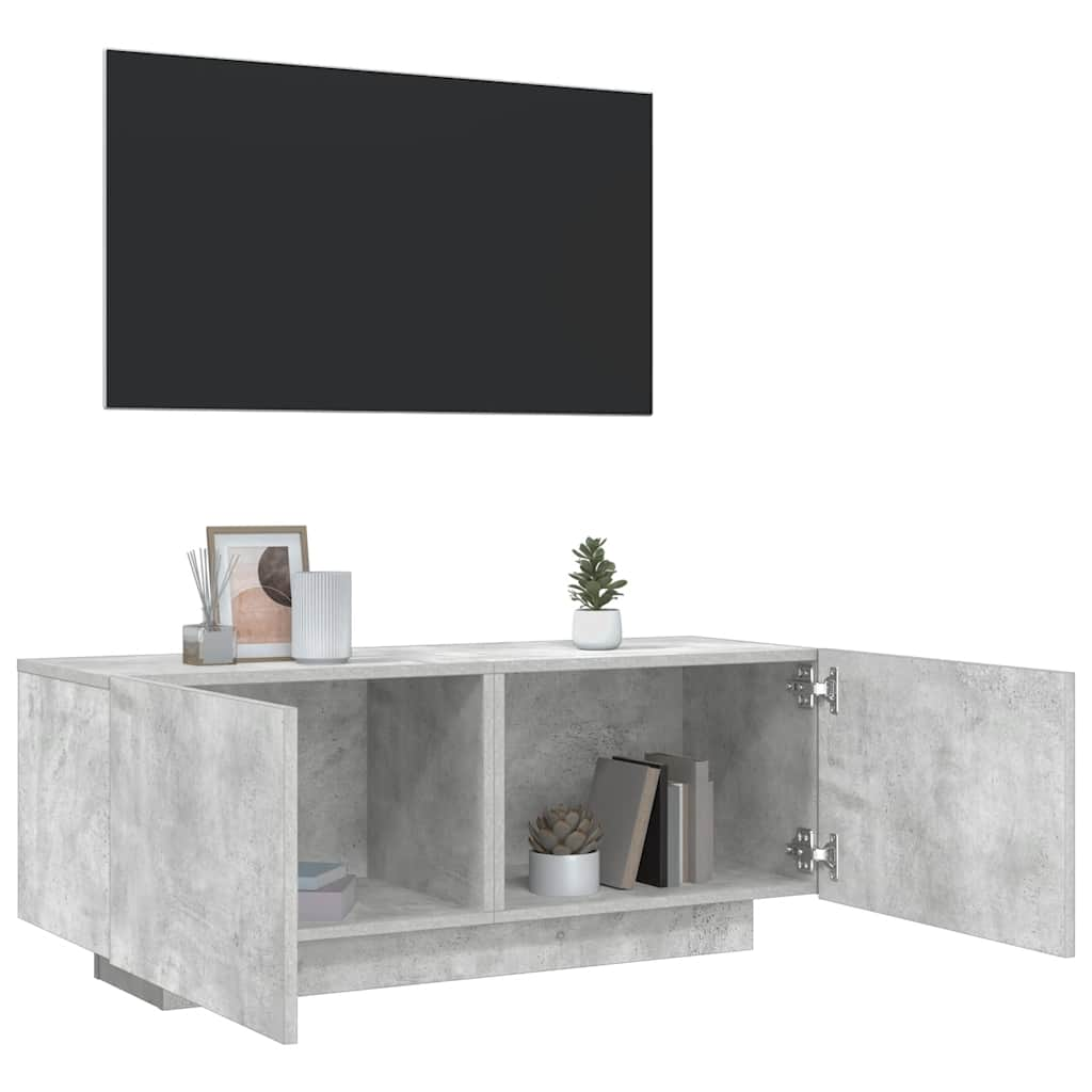 Tv-meubel 100x35x40 cm bewerkt hout betongrijs