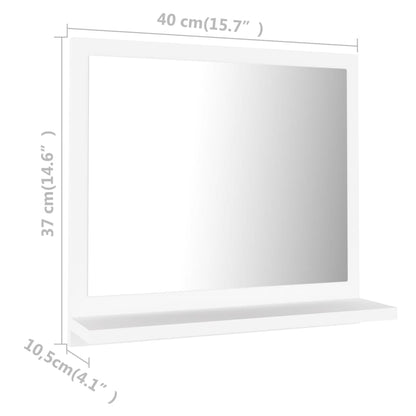 Badkamerspiegel 40x10,5x37 cm bewerkt hout wit