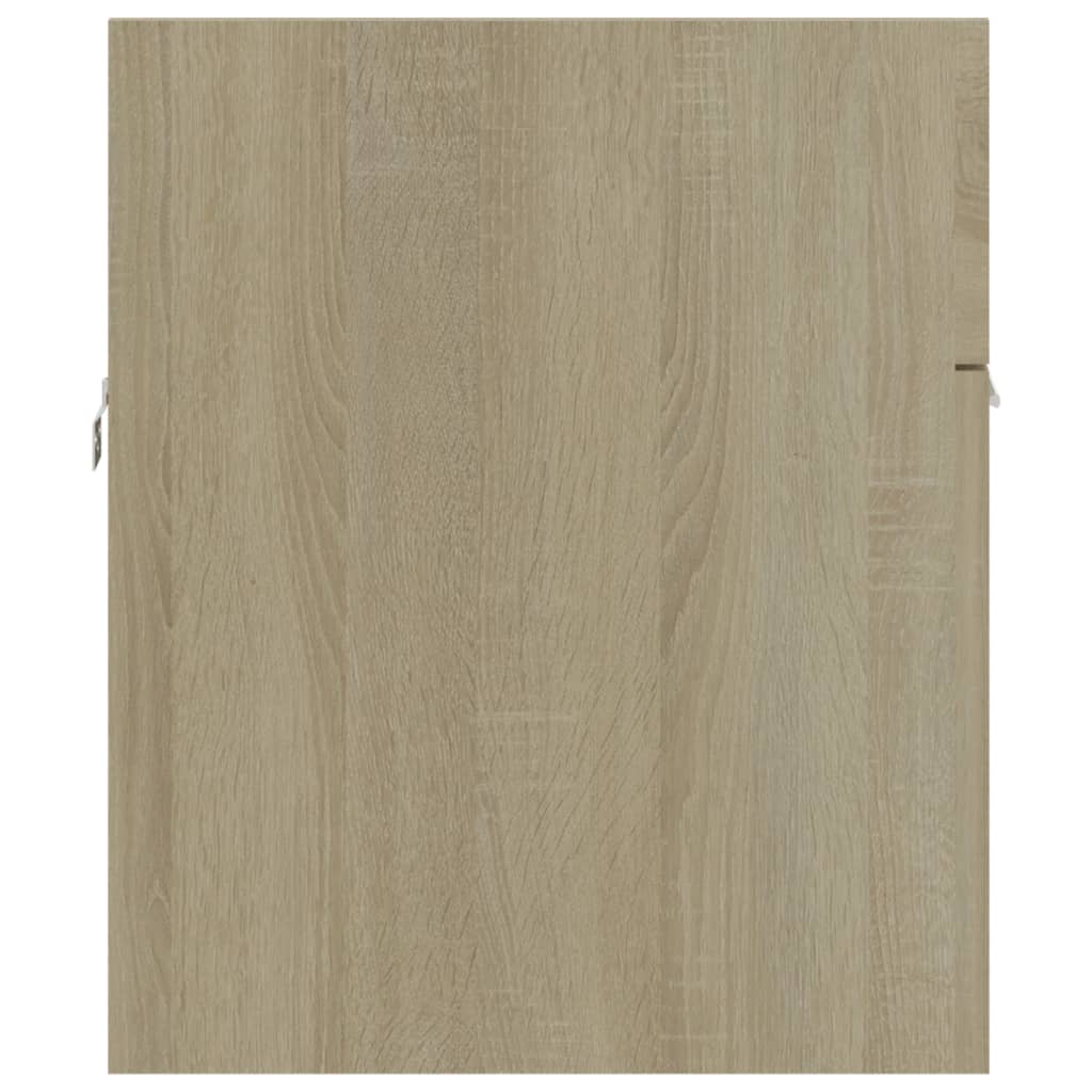 Wastafelkast 90x38,5x46 cm bewerkt hout sonoma eikenkleurig