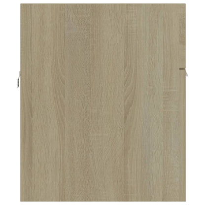 Wastafelkast 90x38,5x46 cm bewerkt hout sonoma eikenkleurig