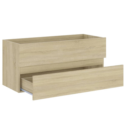 Wastafelkast 100x38,5x45 cm bewerkt hout sonoma eikenkleurig