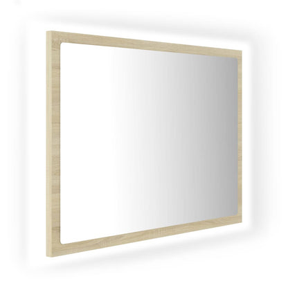 Badkamerspiegel LED 60x8,5x37 cm acryl sonoma eikenkleurig