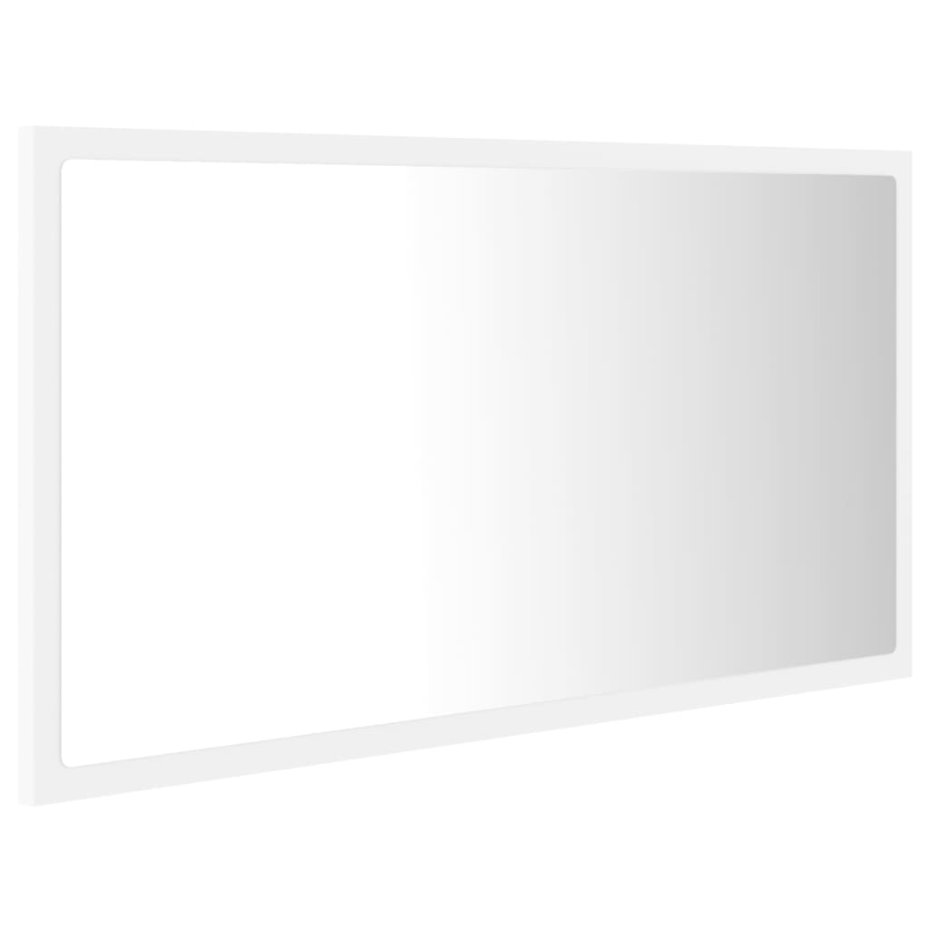 Badkamerspiegel LED 80x8,5x37 cm acryl wit