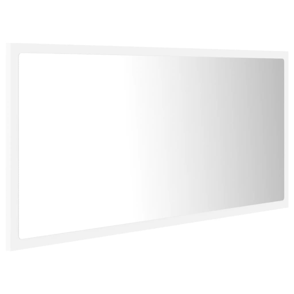 Badkamerspiegel LED 90x8,5x37 cm acryl wit