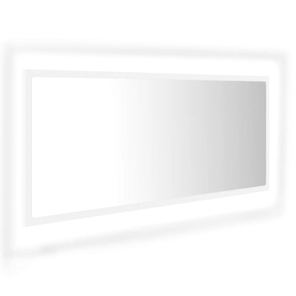 Badkamerspiegel LED 100x8,5x37 cm acryl wit