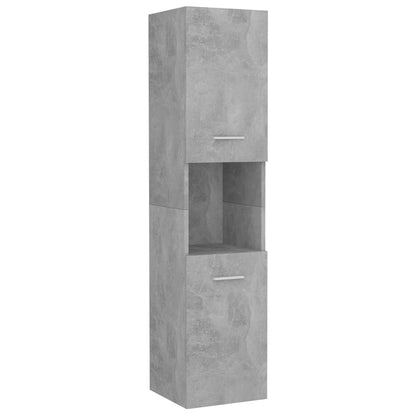 Badkamerkast 30x30x130 cm bewerkt hout betongrijs