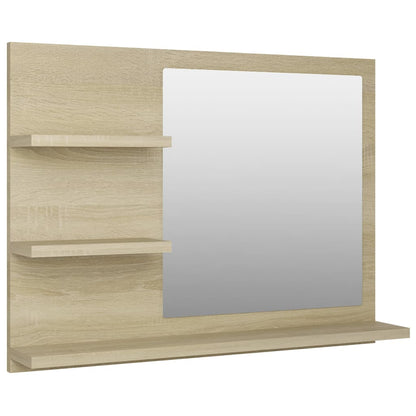 Badkamerspiegel 60x10,5x45 cm bewerkt hout sonoma eikenkleurig