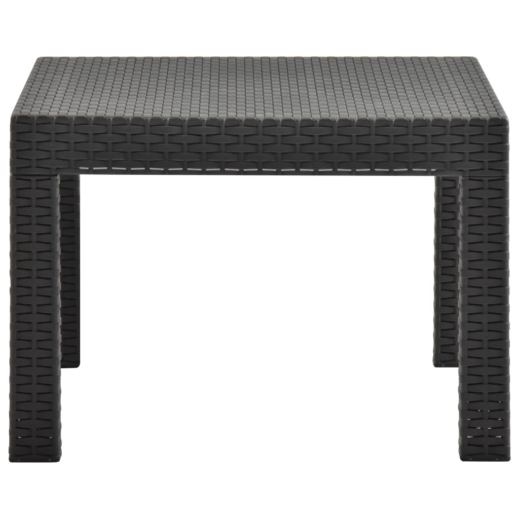 Tuintafel 58x58x41 cm PP rattan antracietkleurig