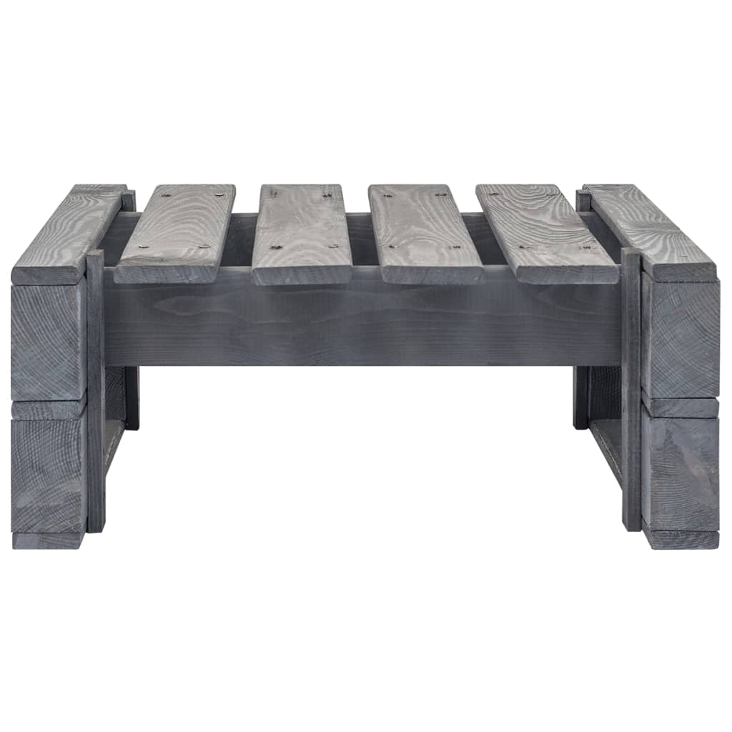 Tuinhocker pallet geïmpregneerd grenenhout grijs