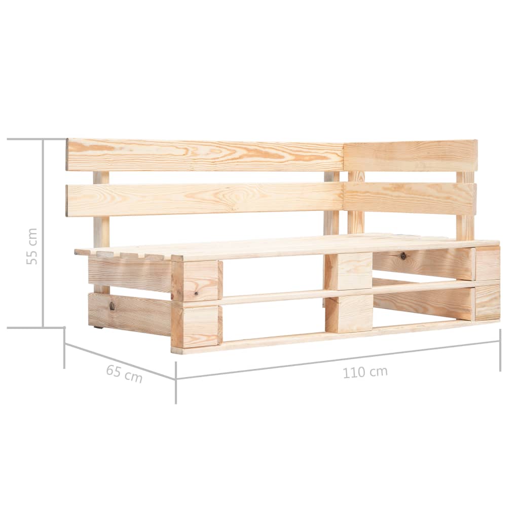 Tuinhoekbank pallet geïmpregneerd grenenhout