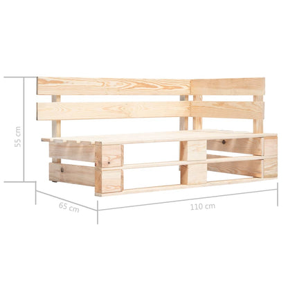 Tuinhoekbank pallet geïmpregneerd grenenhout