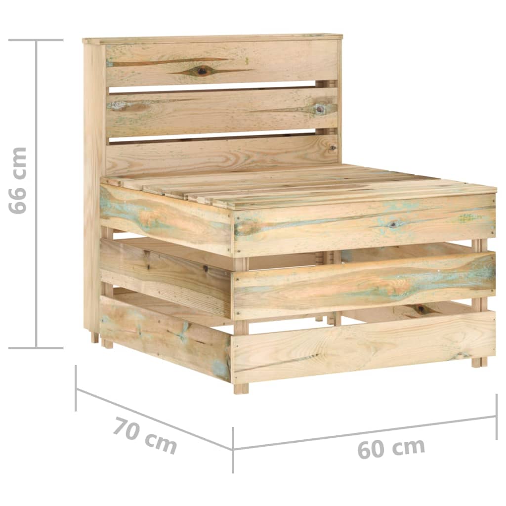 Tuinmiddenbank pallet geïmpregneerd grenenhout