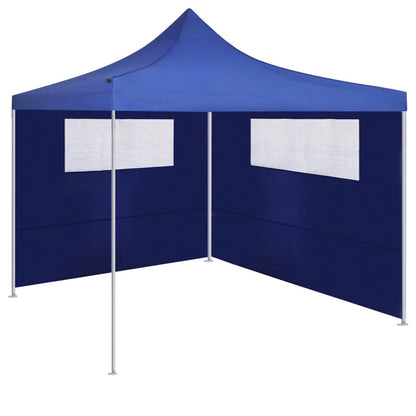 Prieelzijwand met ramen 6x2 m blauw