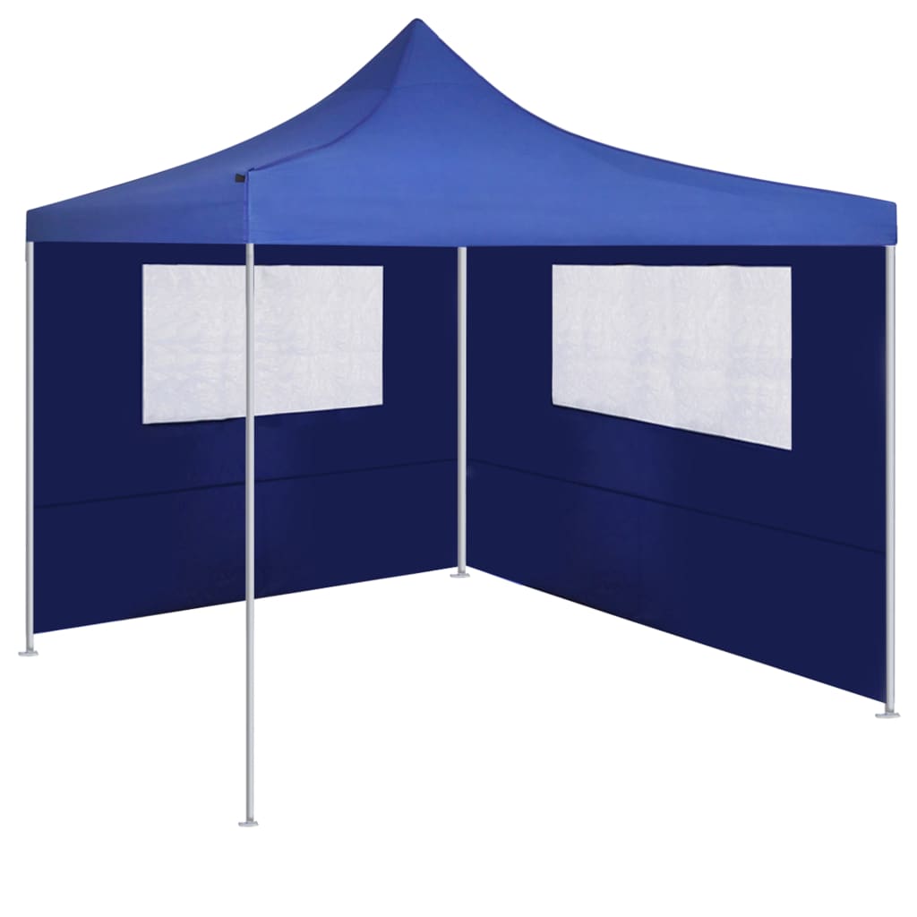 Prieelzijwand met ramen 4x2 m blauw