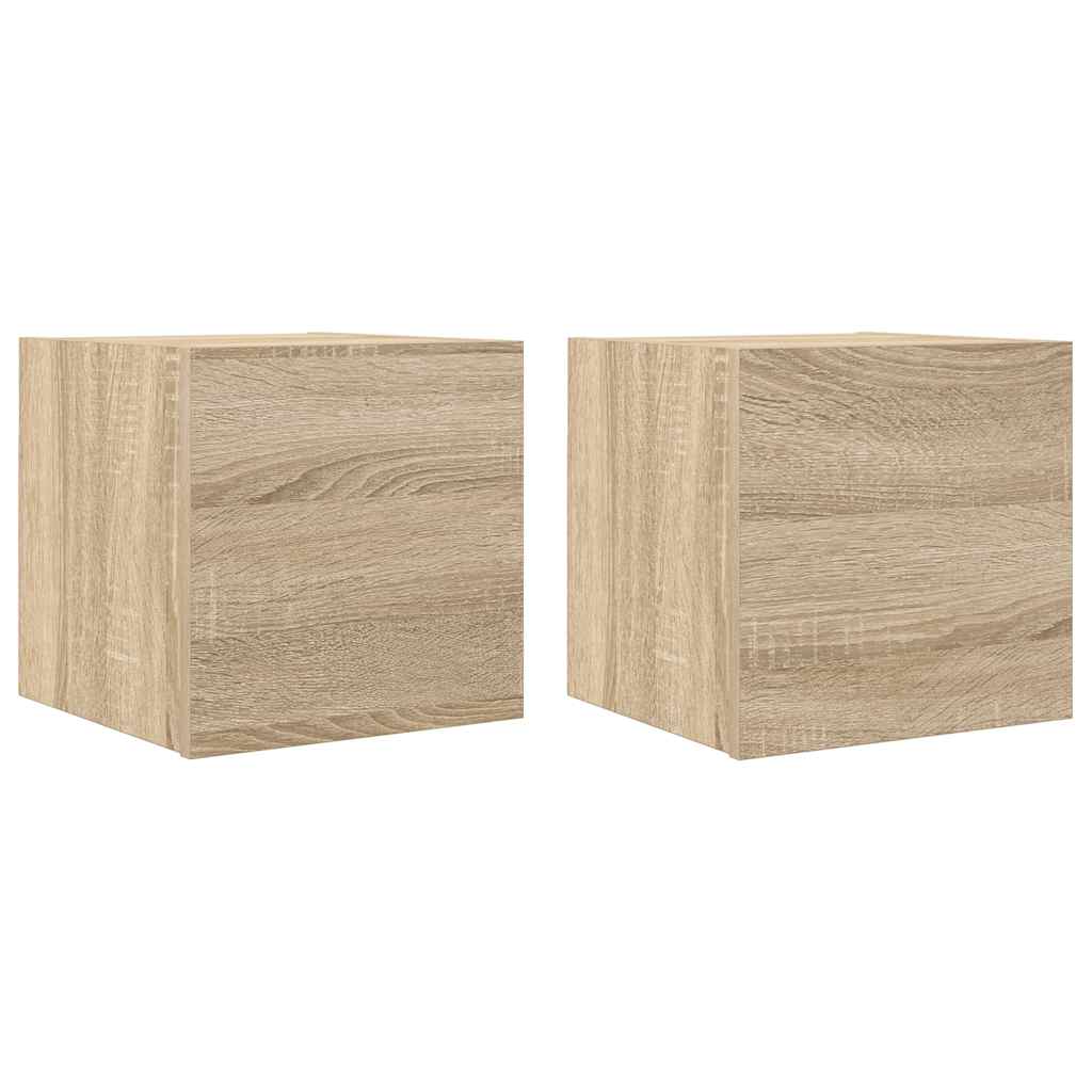 Tv-wandmeubelen 2 st 30,5x30x30 cm sonoma eikenkleurig