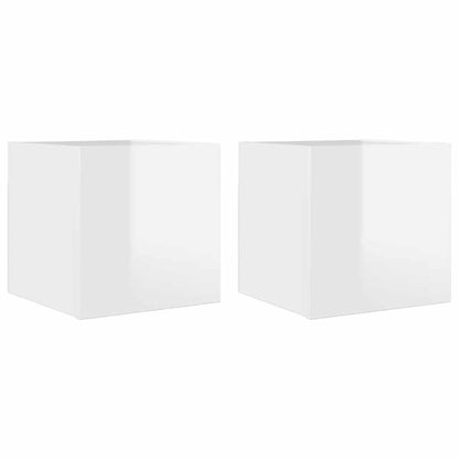 Tv-wandmeubelen 2 st 30,5x30x30 cm hoogglans wit