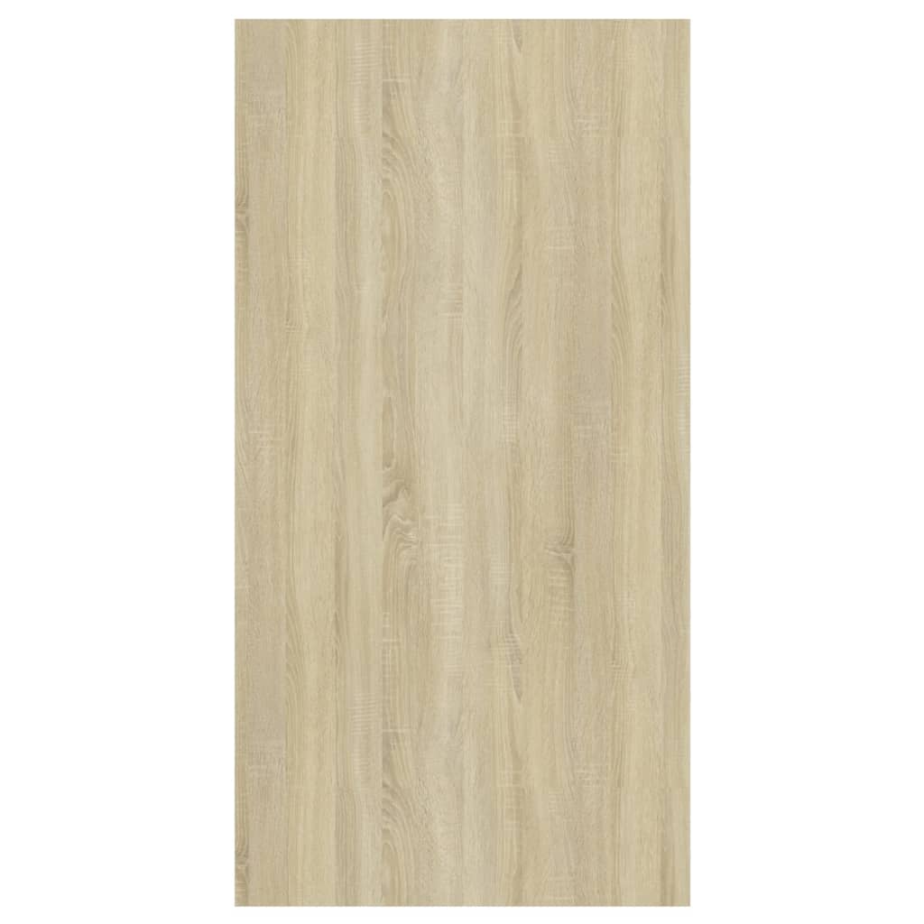 Tv-wandmeubel 37x37x72 cm bewerkt hout sonoma eikenkleur en wit