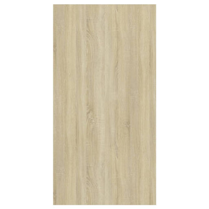 Tv-wandmeubel 37x37x72 cm bewerkt hout sonoma eikenkleur en wit