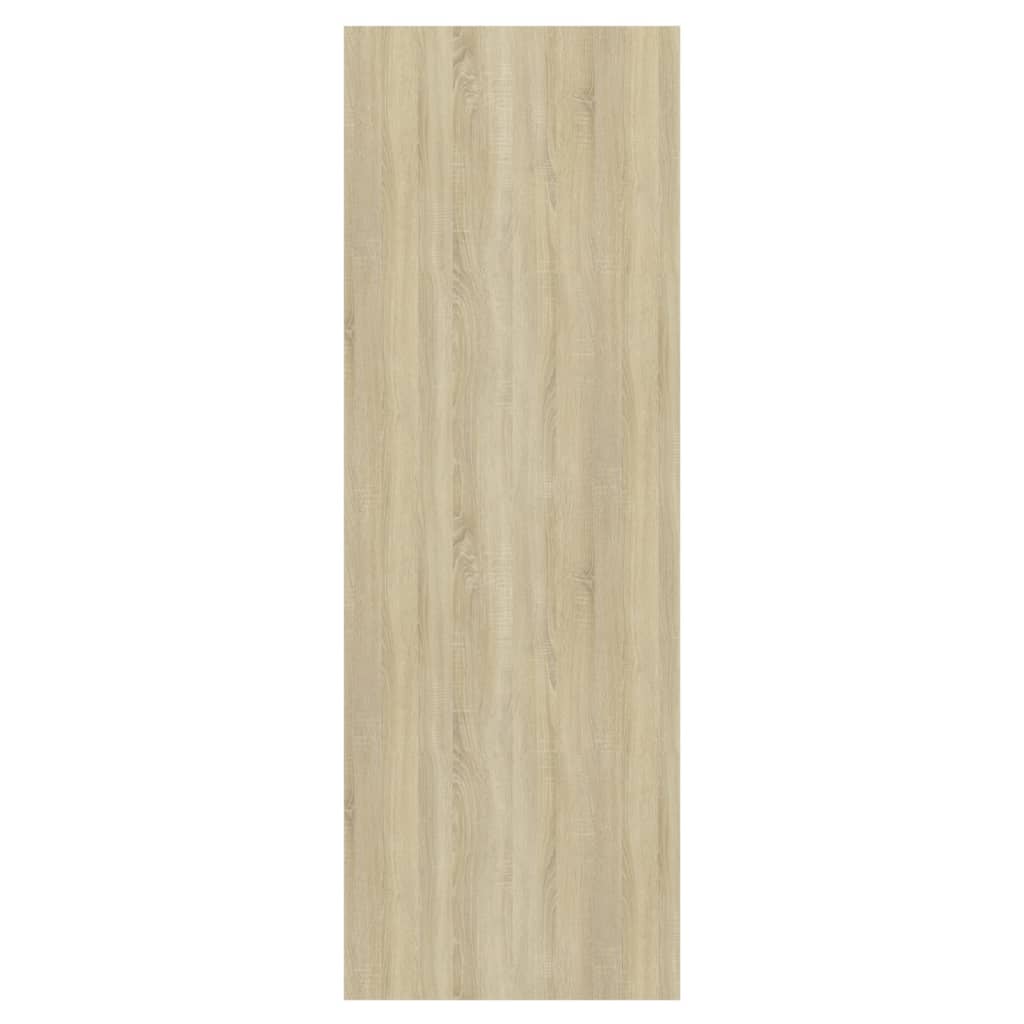 Tv-wandmeubel 37x37x107 cm bewerkt hout sonoma eikenkleurig wit