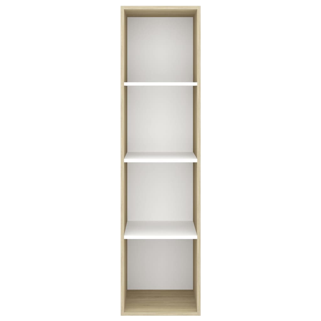 Tv-wandmeubel 37x37x142,5 cm bewerkt hout sonoma eikenkleur wit