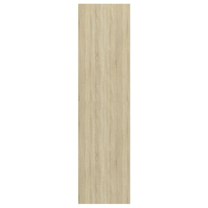 Tv-wandmeubel 37x37x142,5 cm bewerkt hout sonoma eikenkleur wit