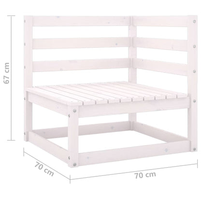 Tuinhoekbanken 2 st massief grenenhout wit