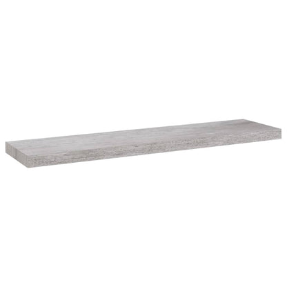 Wandschappen zwevend 2 st 90x23,5x3,8 cm MDF betongrijs