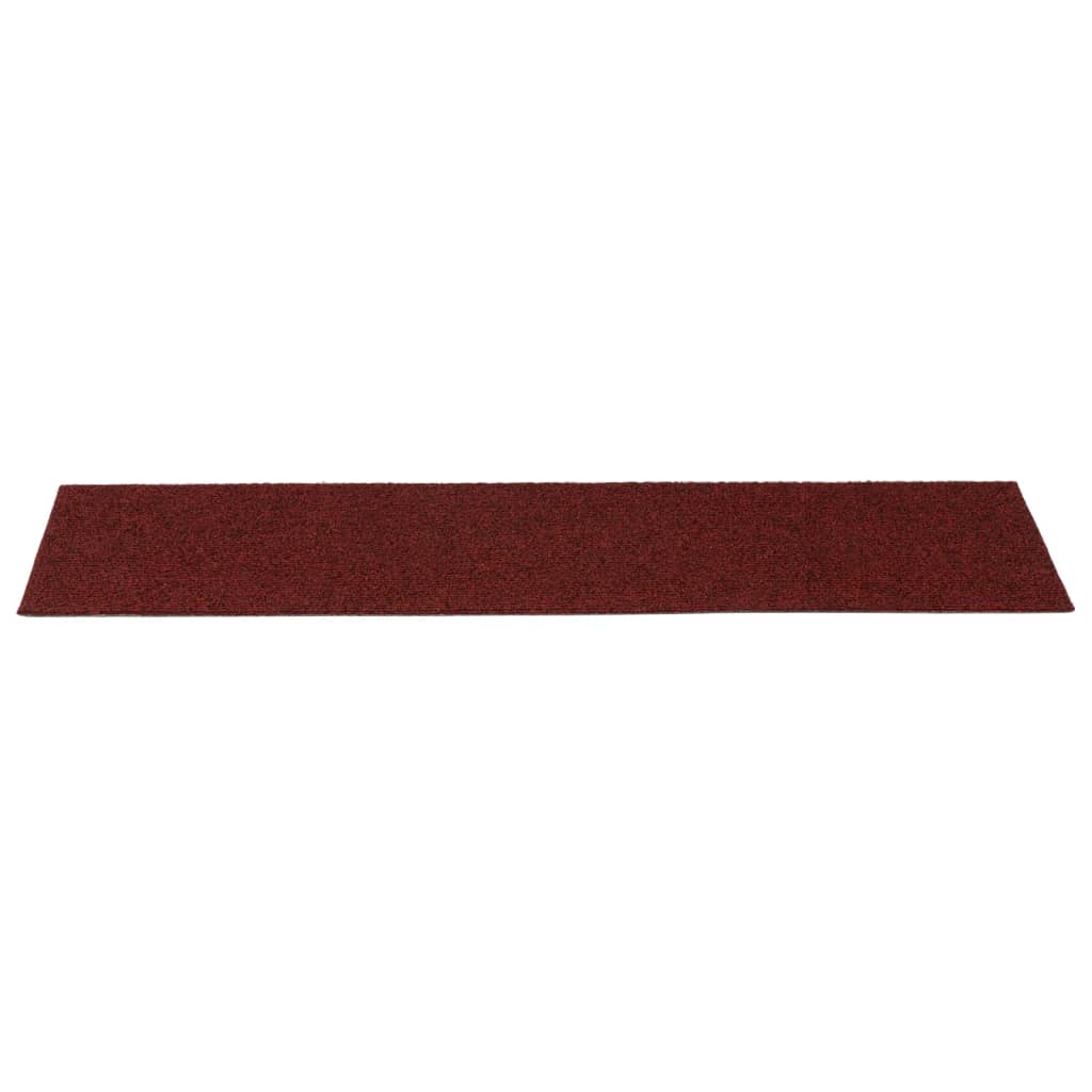 15 st Trapmatten zelfklevend rechthoekig 76x20 cm rood