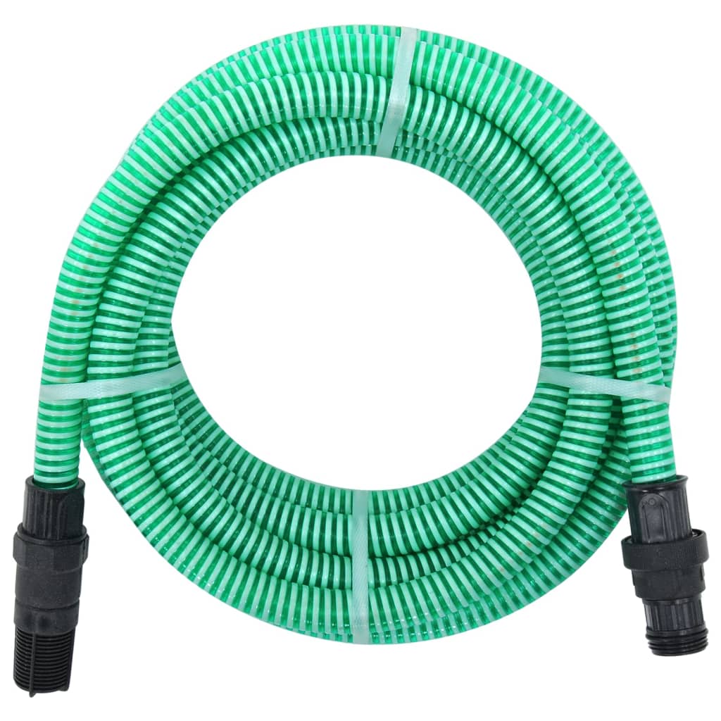 Zuigslang met PVC koppelingen 1,1'' 7 m PVC groen