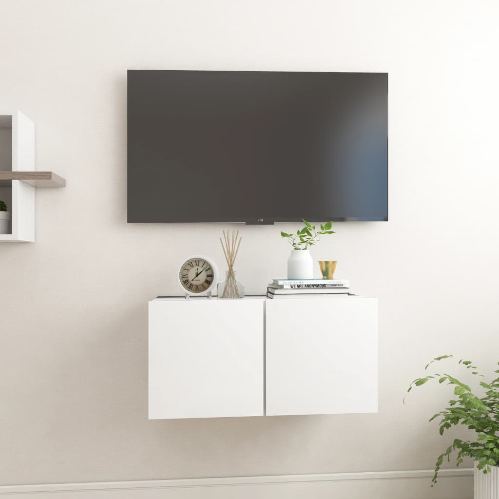 Tv-hangmeubel 60x30x30 cm wit