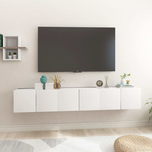 TV-hangkasten 3 st 60x30x30 cm wit